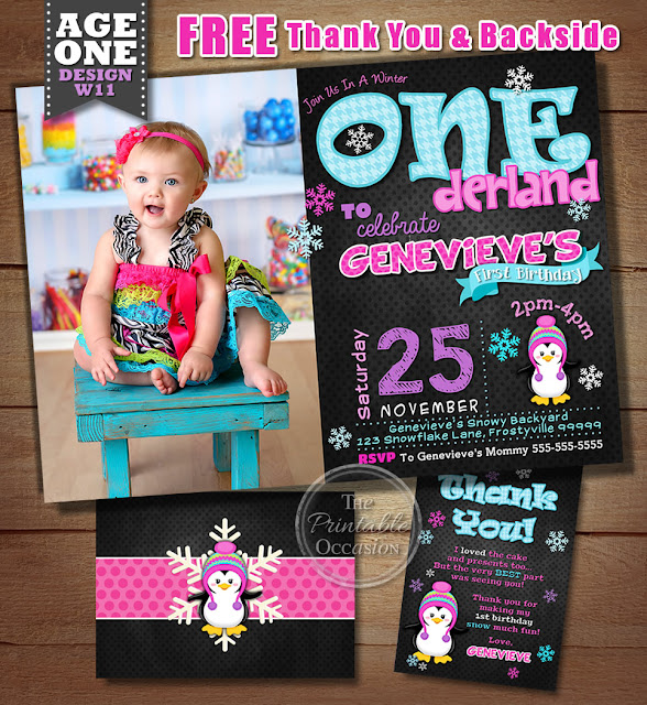 The Printable Occasion Party Printables Girl's Winter ONEderland