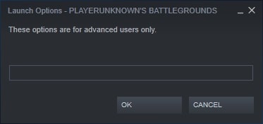 PUBG PC için Steam Başlatma Seçenekleri PUBG PC için Steam Başlatma Seçenekleri