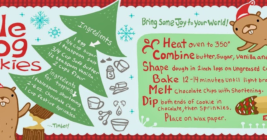 English is FUNtastic: Christmas Recipe: Yule log cookies