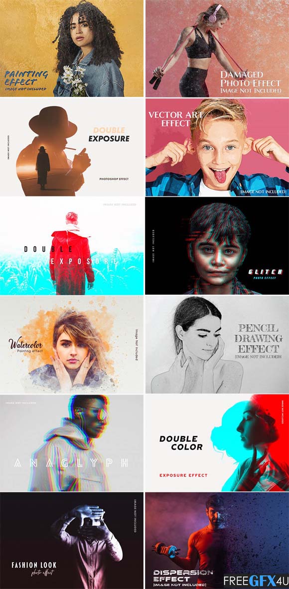 19 Photo Effect Mock-Up Mega Bundle