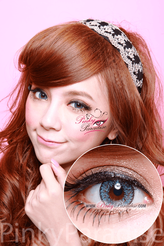 Geo Nudy Blue Circle Lenses (Color Eye Contacts) | PinkyParadise