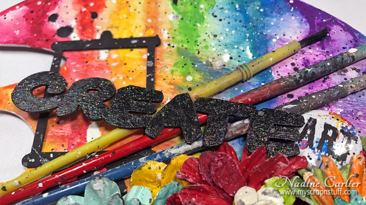 Nadine Carlier Altered Chipboard Paint Palette