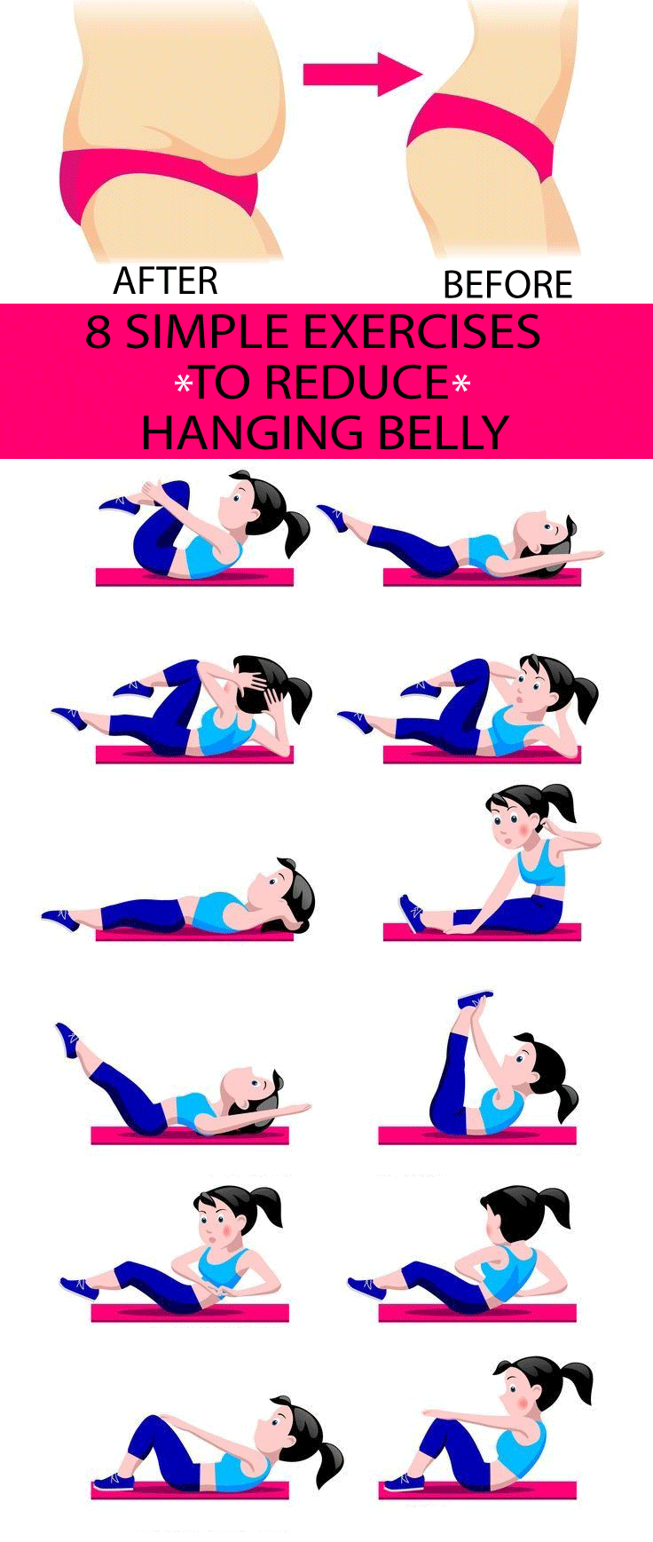 8 Simple Exercises To Reduce Hanging Belly Fat - Healthy Lifestyle