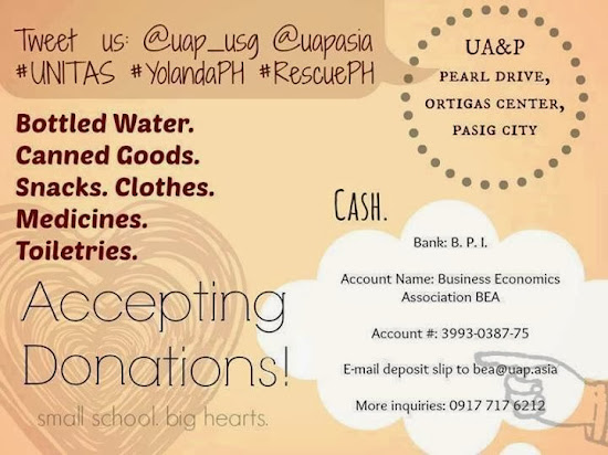 UA&P Typhoon Yolanda Relief Efforts