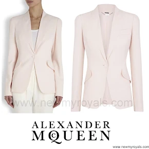 Princess Marie Style Alexander McQueen Light Pink Fitted Crepe Jacket 