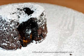 tortino con cuore di cioccolato