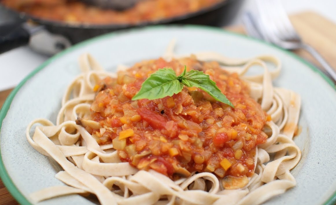 Lentil and tuna Bolognese