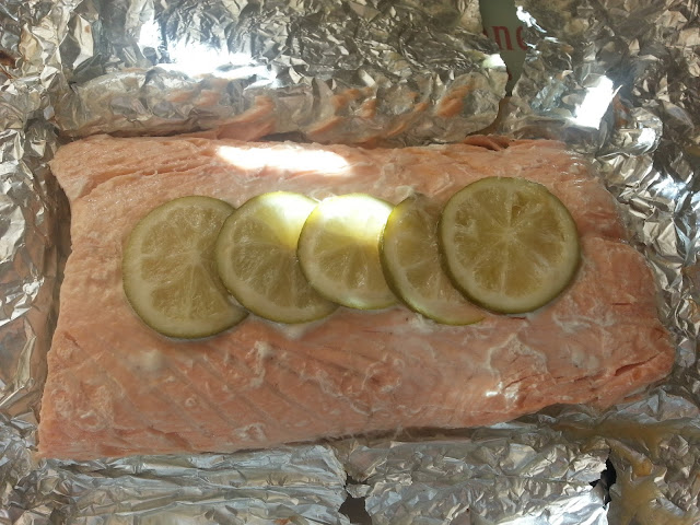 Cooked Salmon and Limes