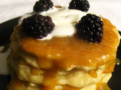 lemon curd ricotta pancakes