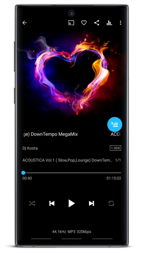 تحميل تطبيق تشغيل الصوتيات باحترافية للأندرويد مدفوع آخر إصدار : Pulsar Music Player apk
