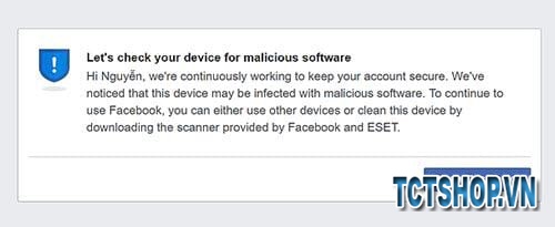 Cách đăng nhập Facebook khi có yêu cầu quét virus bằng Eset