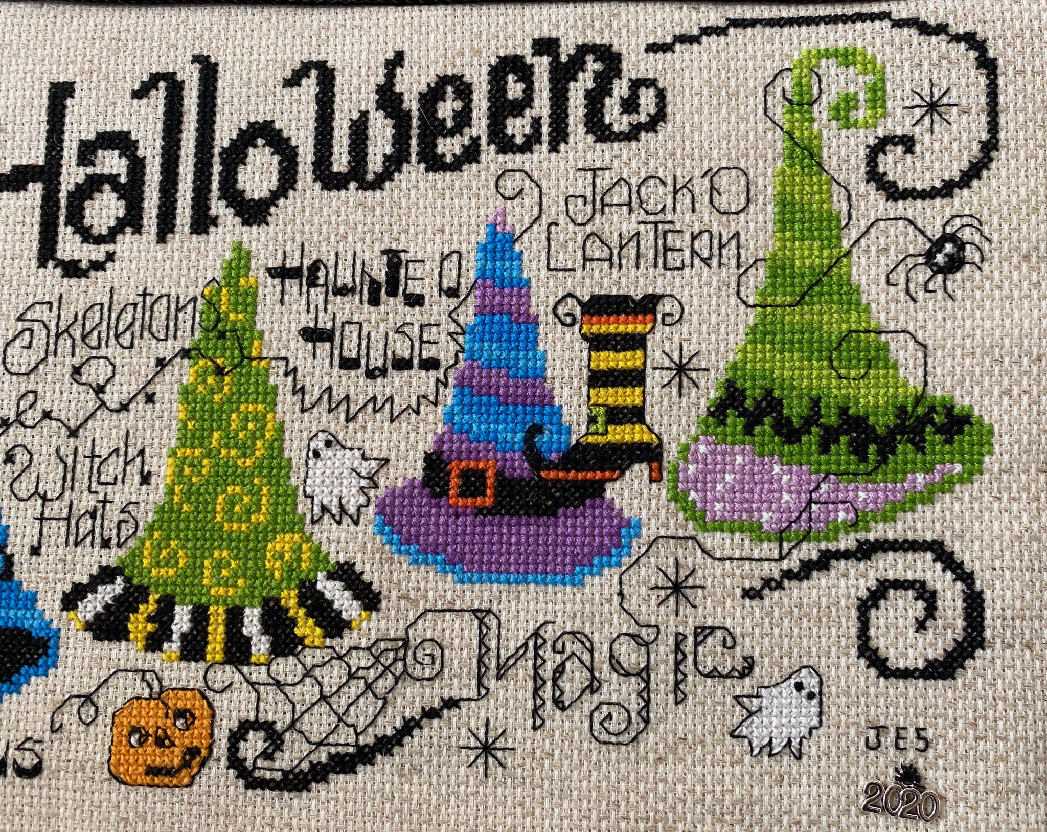 Witch, Cross stitch pattern, Halloween cross stitch, Witch c