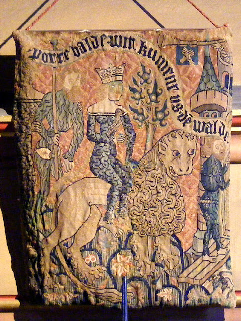 Mysterious fragment of tapestry, collection of the Chateau of Langeais. Photo by Loire Valley Time Travel.