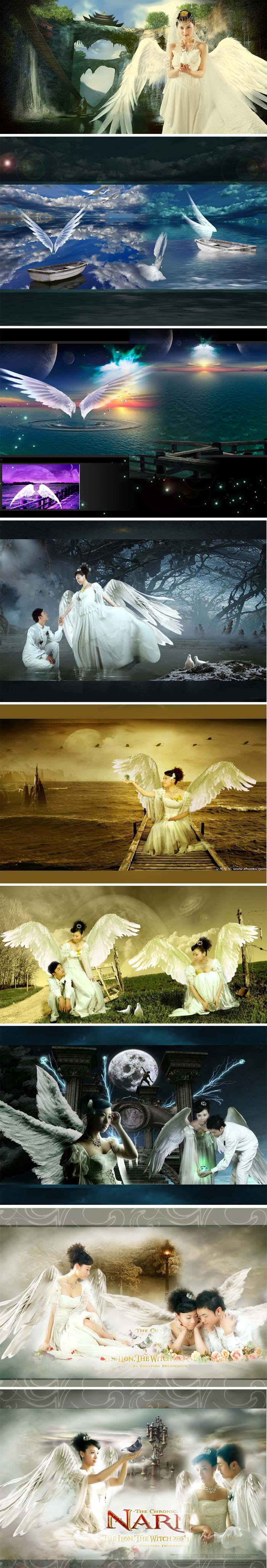 Dream Wings Angels PSD Backgrounds Pack Free Download Dream Wings Angels PSD Backgrounds