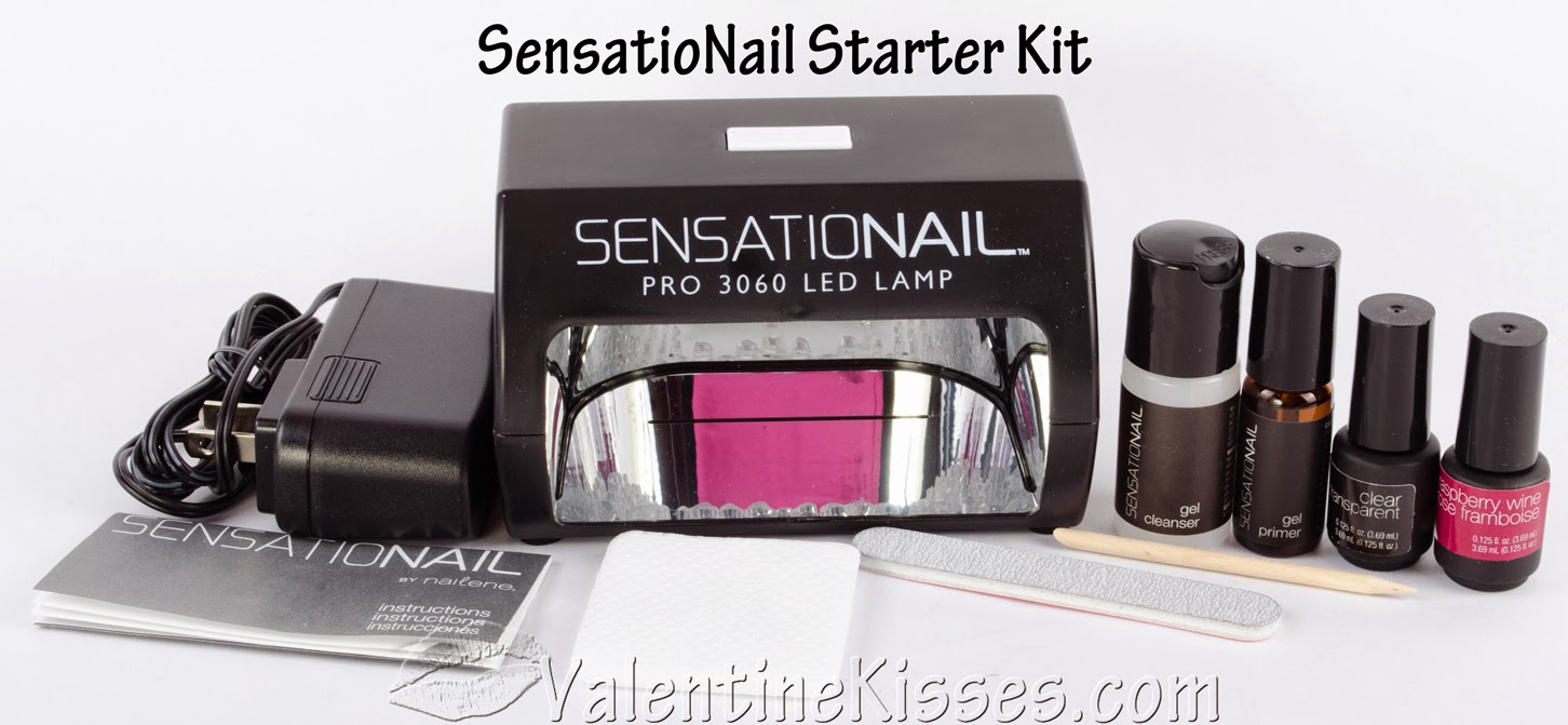 Valentine Kisses: Starter Kit - gel nail kit - pics, swatches, before after, review