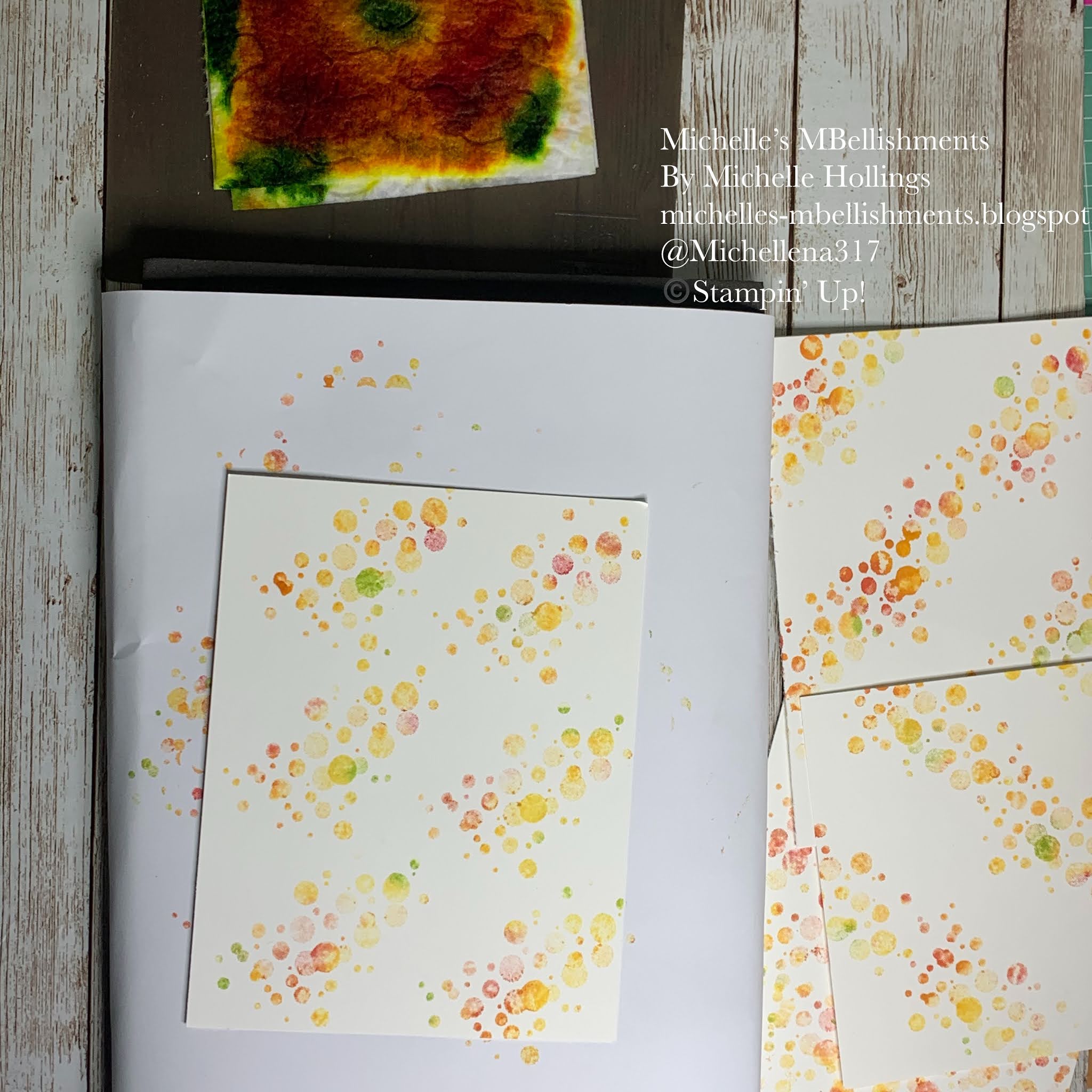 Michelle's MBellishments Technique Tuesday Baby Wipe Method Using