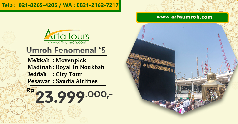 Umroh Fenomenal bintang 5 Paket Umroh April