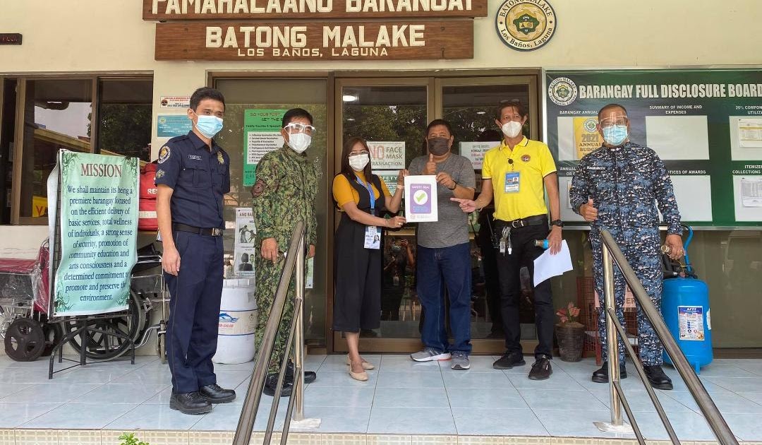 Barangays in Los Baños receive Safety Seal Certification Sentinel Times