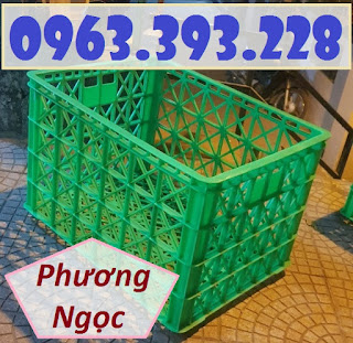 Sọt nhựa rỗng 8 bánh xe, sóng nhựa HS022, sọt nhựa đựng hàng 6e49fcfe0f2df673af3c