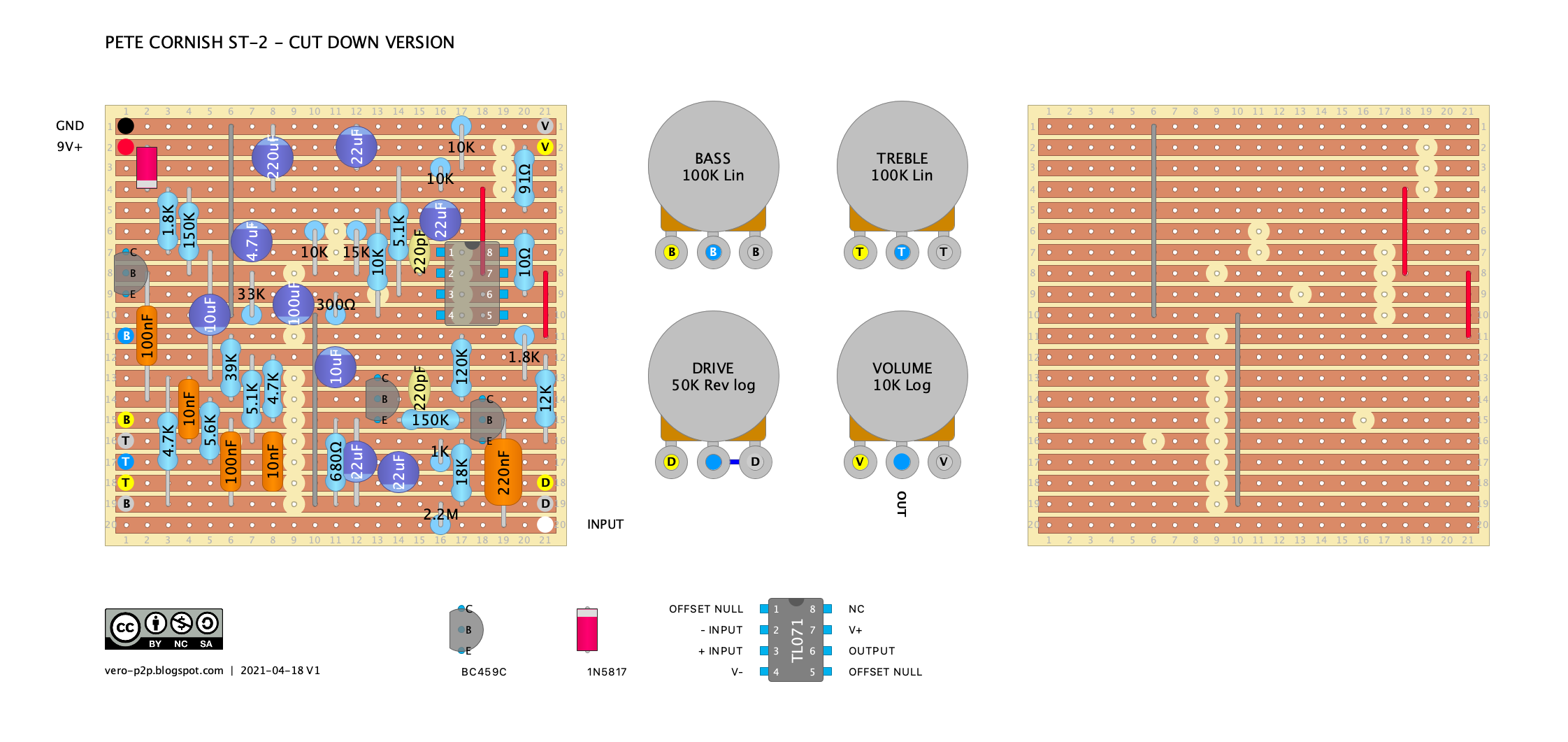 Guitar Effects - Vero - Point to Point - Tag Board Layouts: PETE