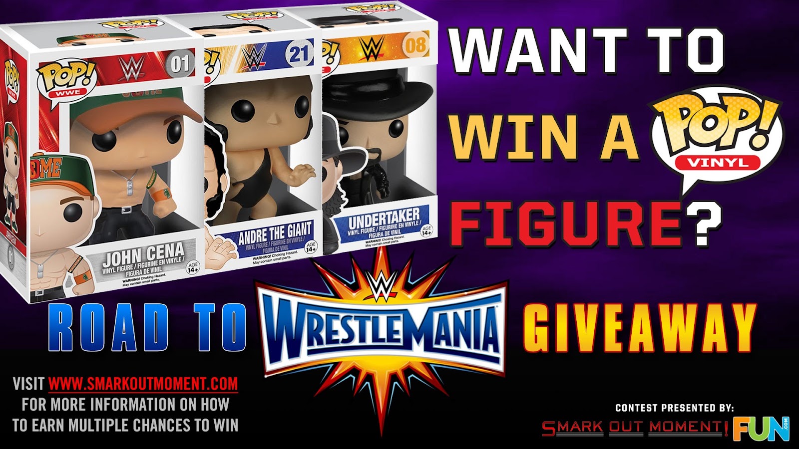 Win Free WWE Funko Pop Vinyl Figures Giveaway! Road to WrestleMania Contest Smark Out Moment
