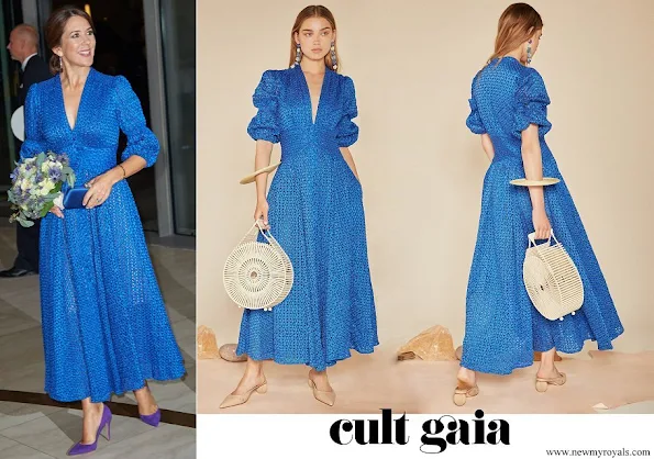 Crown Princess Mary wore Cult Gaia Willow Cobalt Dress