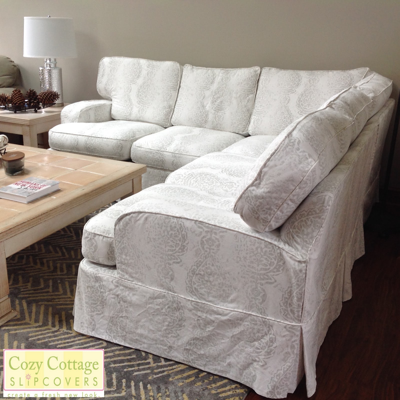 Cozy Cottage Slipcovers Sectional Slipcover