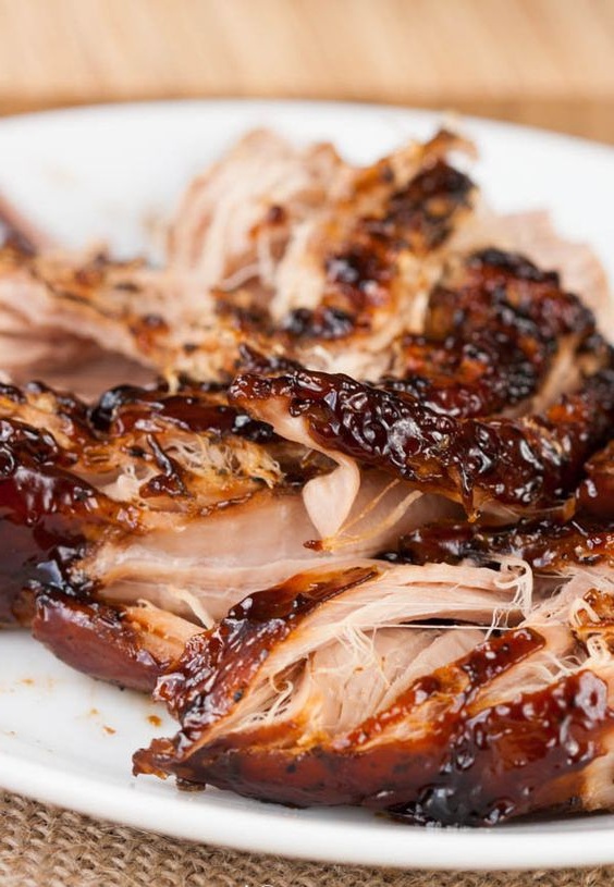 Crockpot Brown Sugar Balsamic Glazed Pork Tenderloin