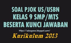 Soal Us Usbn Pjok Kelas 9 Smp Mts K 13 Beserta Kunci Jawaban Sobang 2