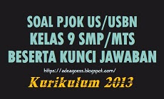 Soal Us Usbn Pjok Kelas 9 Smp Mts K 13 Beserta Kunci Jawaban Sobang 2