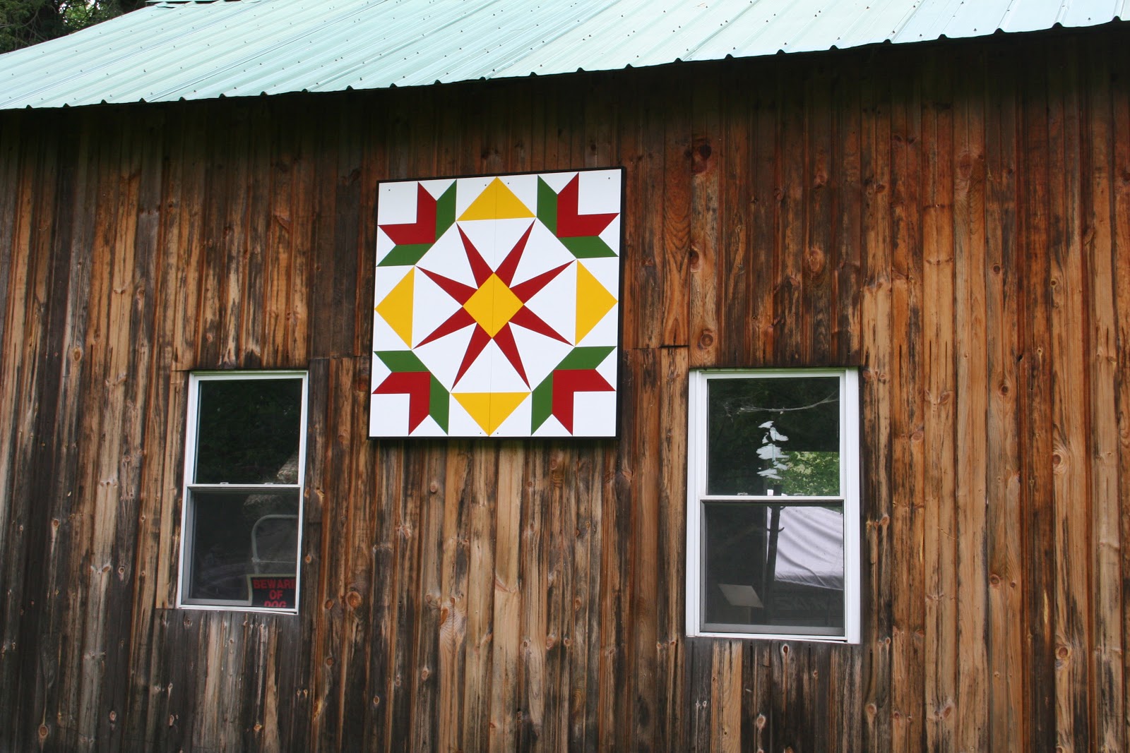 Quilting on the Mon My barn quilt