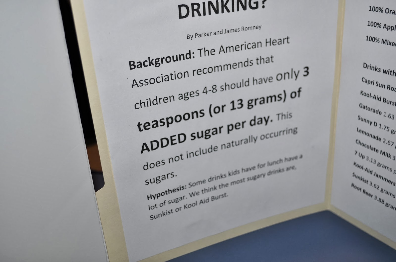 Science Fair Fun: How much sugar is in what you are drinking? – Brooke