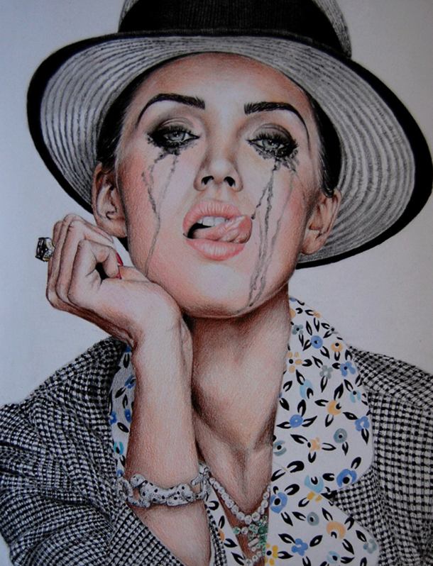 Megan Fox (Jalouse) Color Pencil Drawing By Valentina Zou
