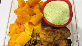 Lunch Week 33: Peruvian Chicken with Aji Verde Sauce and Roasted Butternut Squash