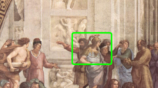 شخصيات لوحة "مدرسة أثينا" للرسام الإيطالي رفائيل