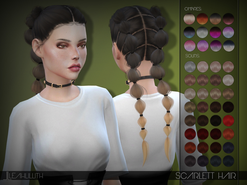 Sims 4 Ccs The Best Leahlillith Scarlett Hair