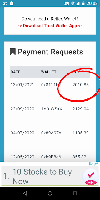Reflex Cloud Mining App Proof Of Payment