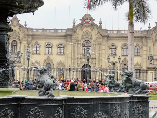 Views of Plaza de Armas in Lima Peru