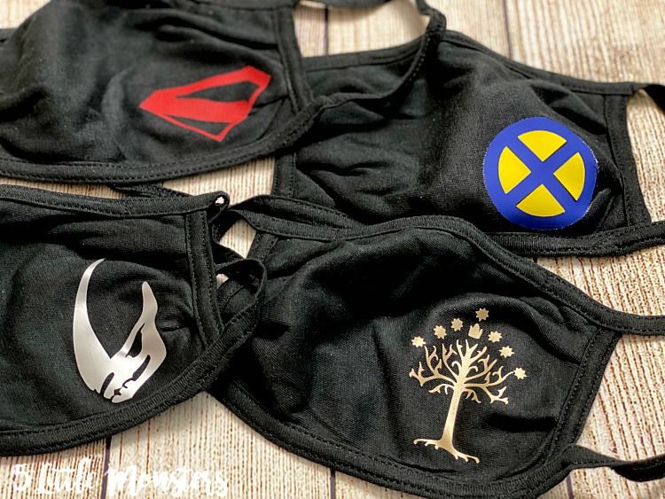 5 Little Monsters Personalized Face Masks with Iron On