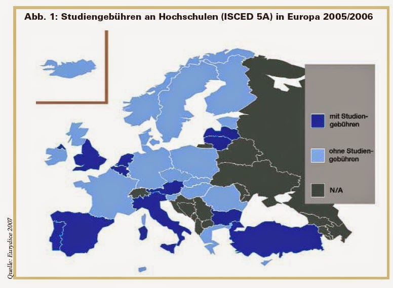 Deutsch Nivel Avanzado 2 : Studiengebühren in Europa