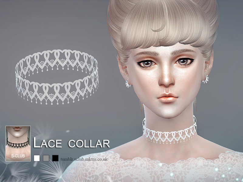 Sims 4 CC's The Best Lace collar by