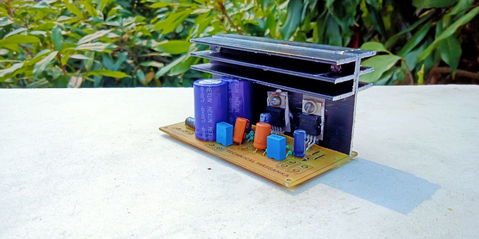 60 watt class AB stereo amplifier using TDA2050×2 ic.
