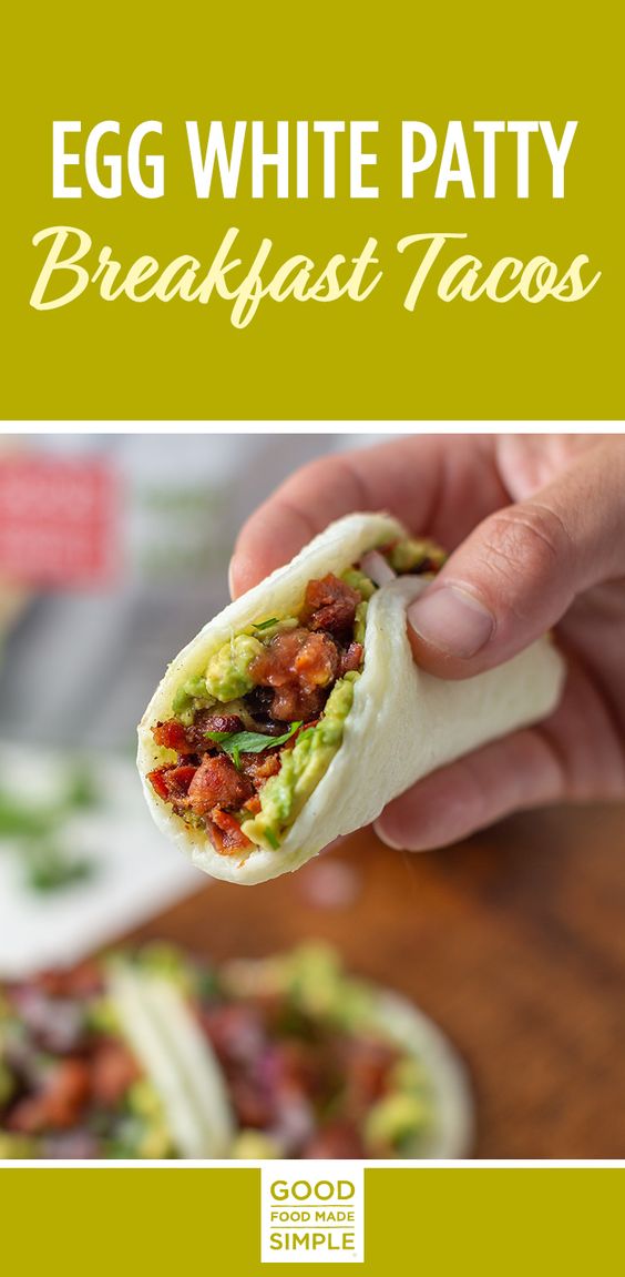Egg White Patty Breakfast Tacos