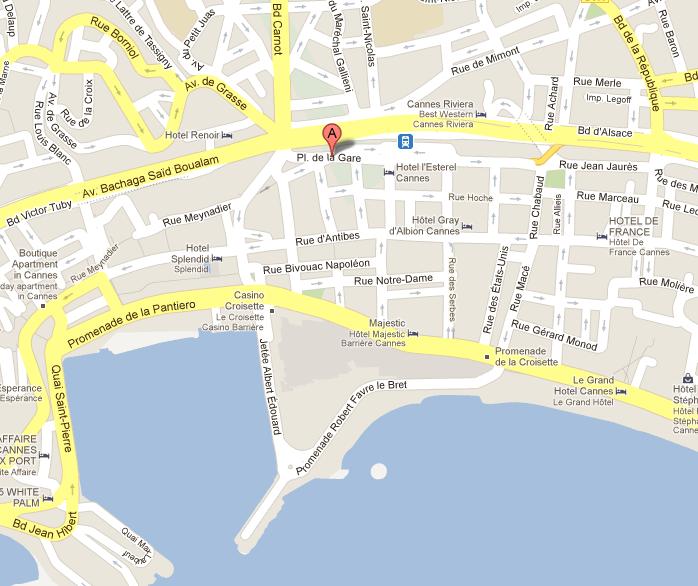 Gay French Riviera Cannes Train Station Gare de Cannes