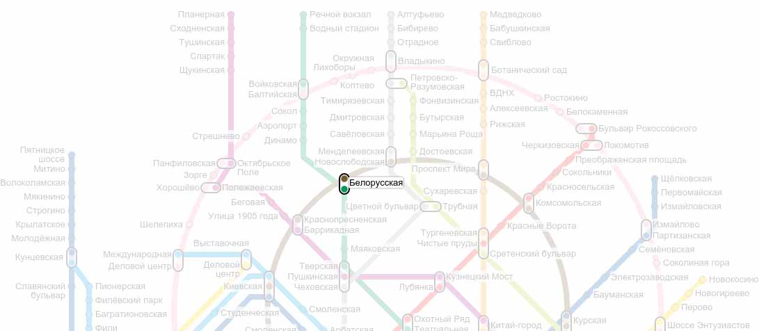 Белорусский вокзал метро маршрут