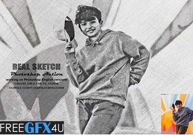 Real Sketch Photoshop Action