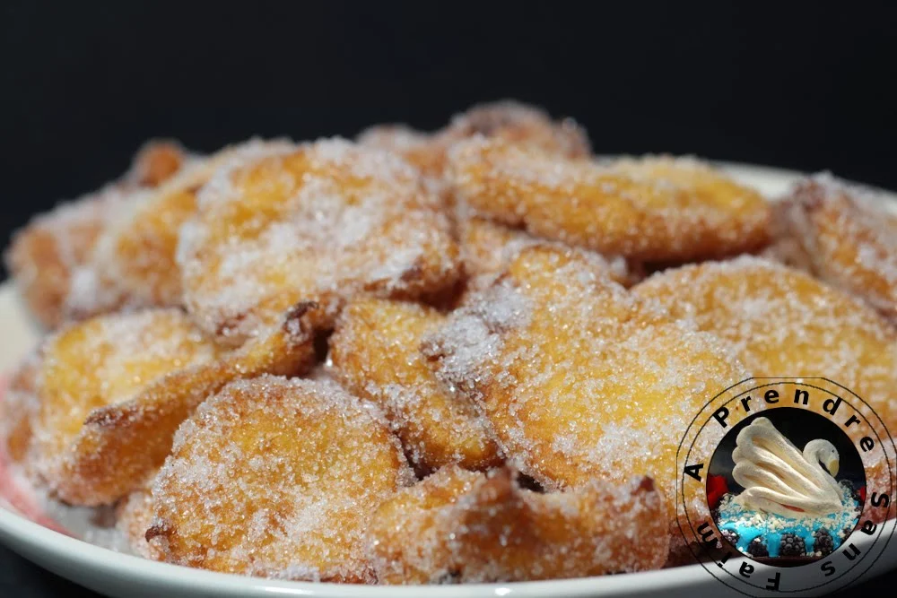 Beignets champenois au fromage blanc sauce à la mangue