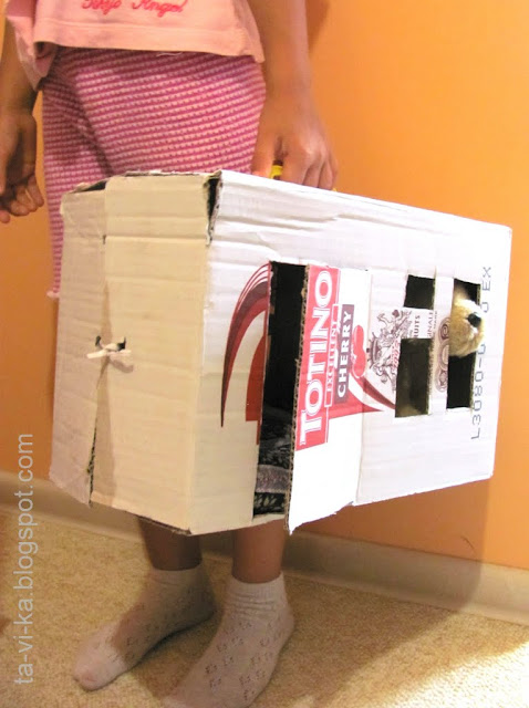 домик из картонной коробки