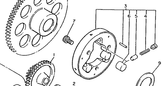 Yamaha Virago: Starter clutch
