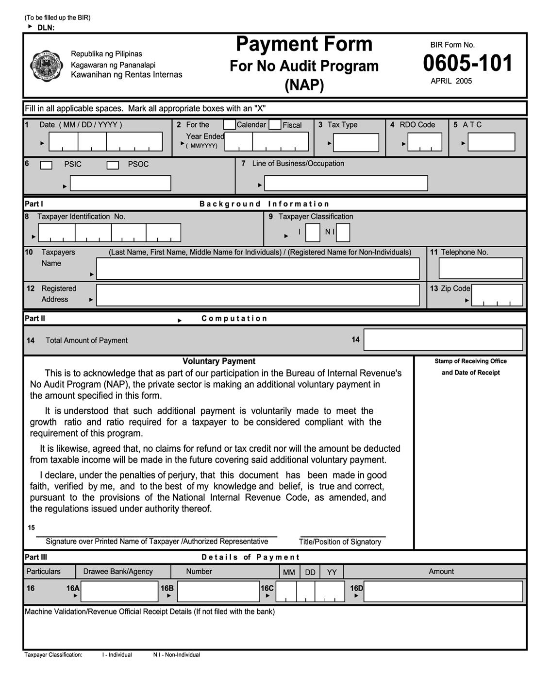 Busapcom BIR Form No 0605 101 busapcom-bir-form-no-0605-101